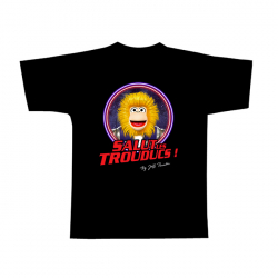 Image produit du Tee-shirt noir Salut les trouducs ! 